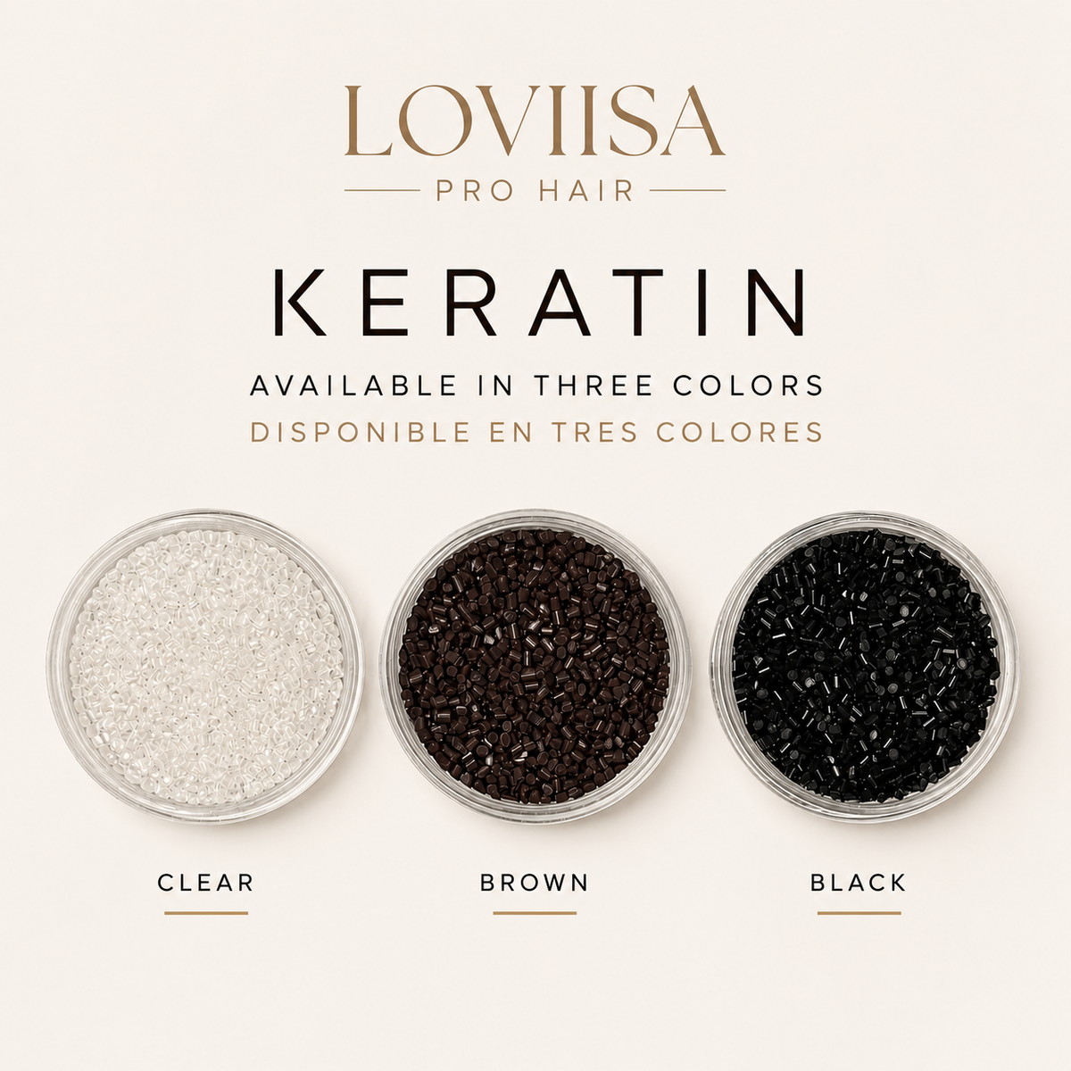 Clear Italian Keratin Beads for Hair Extensions