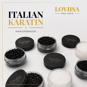 Clear Italian Keratin Beads for Hair Extensions