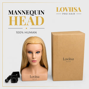 Human Hair Mannequin Head