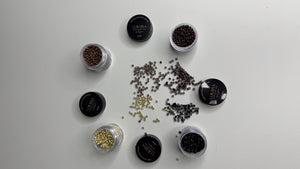 3MM Micro Beads for Hair Extensions — Black, Brown, Light Brown and Blonde