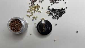 3MM Micro Beads for Hair Extensions — beads in jars