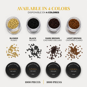 3MM Micro Beads for Hair Extensions — silicone-lined micro beads