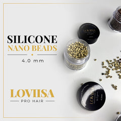 4MM Micro Beads for Hair Extensions — silicone-lined beads, size 4.0mm
