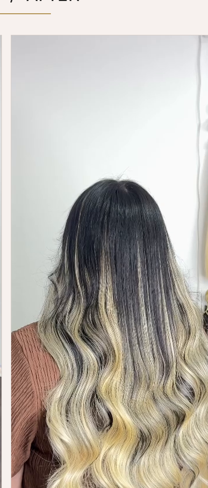 Después — balayage con extensiones Loviisa
