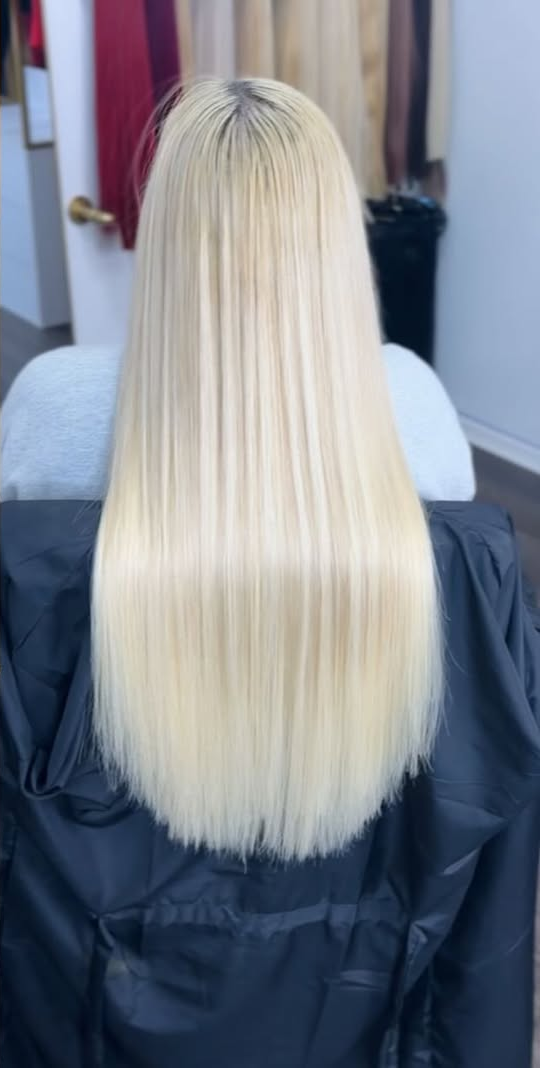 Transformación completa y abundante en cabello grueso