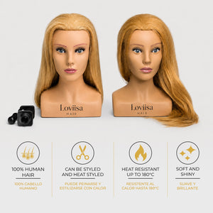 Human Hair Mannequin Head